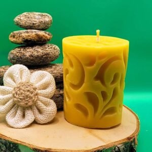 Stumpfkerze mit Muster 275g